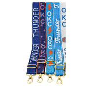 Hand Beaded OKC Thunder Gameday Strap – Adjustable Bag Strap, Blue Beaded Purse Strap for Basketball Fans, Game Day Accessories