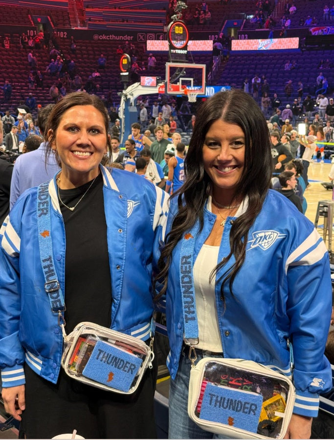 OKC Thunder Gameday Strap - Gold Adjustable Hardware - Hand-sewn