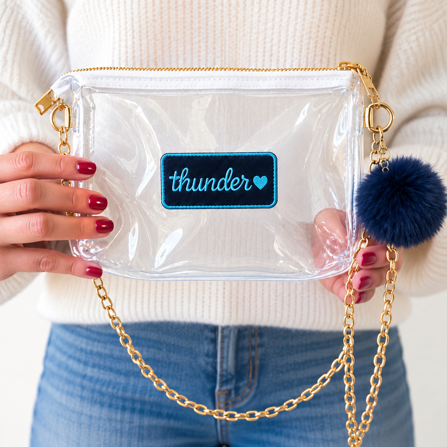 OKC Gameday Clear Bag with Gold Chain - Thunder Exclusive Patch
