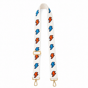 Hand Beaded OKC Thunder Gameday Strap – Adjustable Bag Strap, Blue Beaded Purse Strap for Basketball Fans, Game Day Accessories - Bolts PREORDER - SHIPS APPROX 7/8