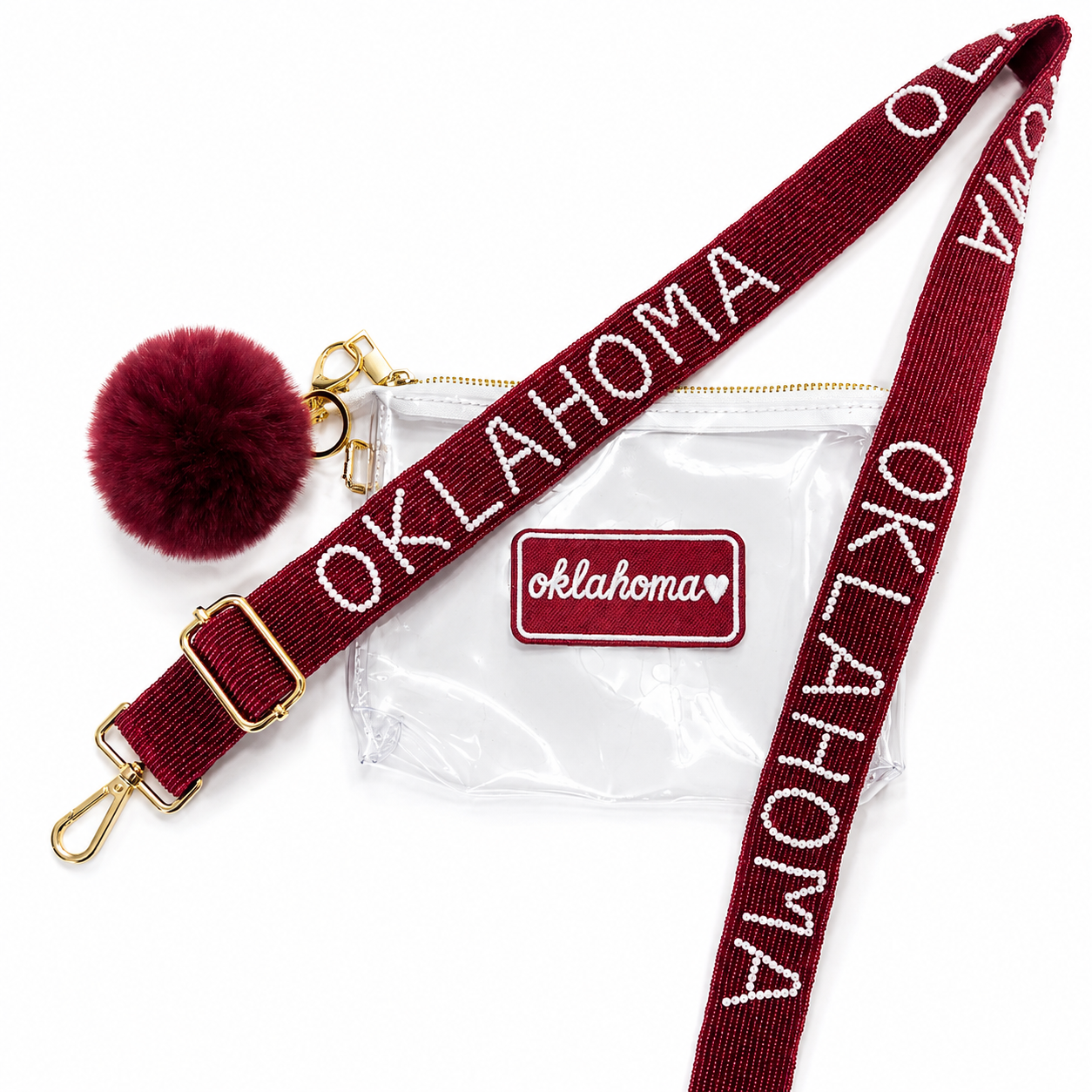 The Perfect Clear Gold Chain Gameday Bag + Exclusive Patch