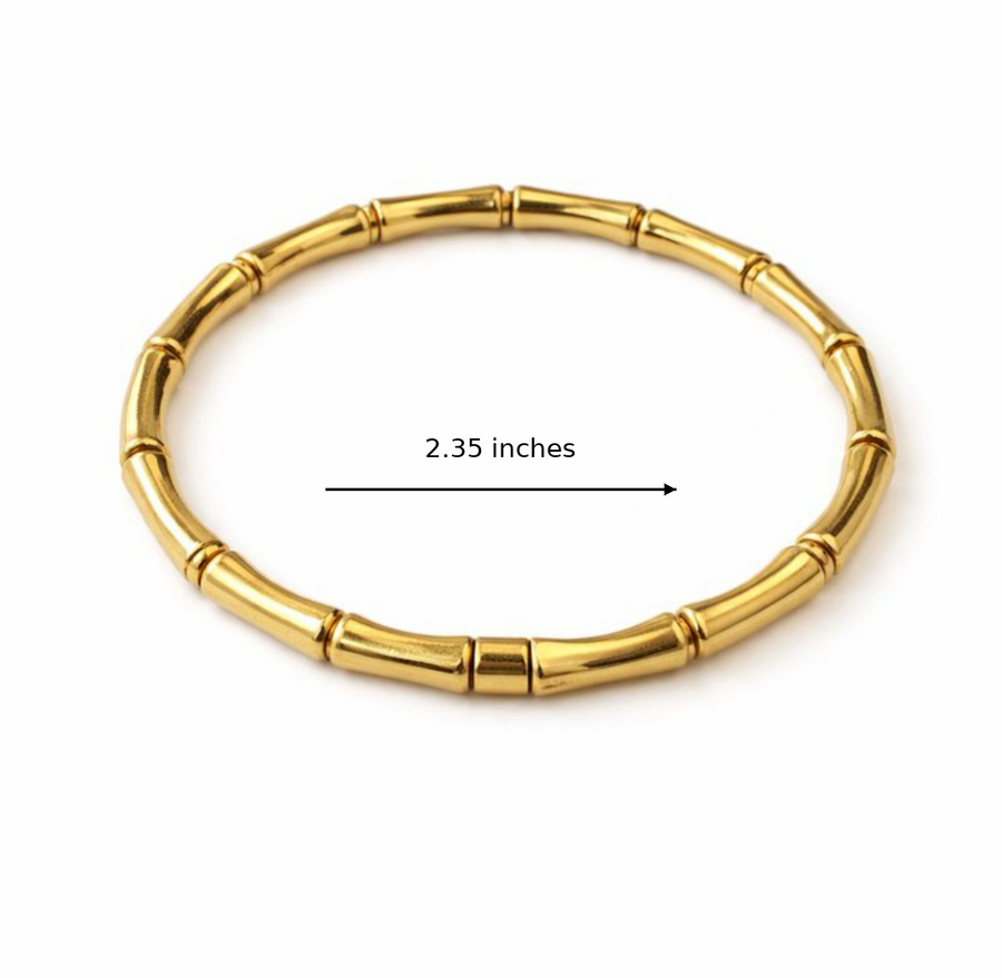 Bamboo Enamel Clasp Bracelets I Grand Millennial I Chic Stacking Bracelets