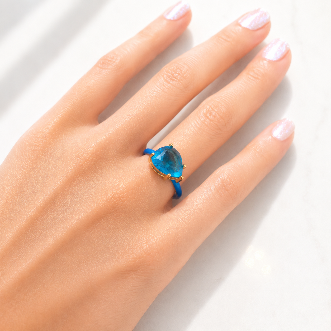 The Lucie Enamel Monochromatic Jewel Ring