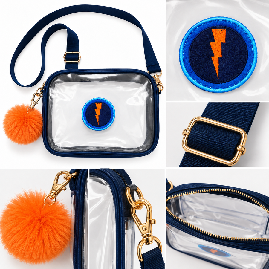OKC Thunder Clear Bag with Exclusive Bolt Patch