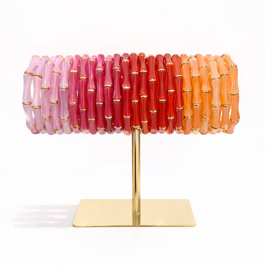 The Thin Bridgette Bamboo Acrylic Bangle Bracelet