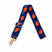 Hand Beaded OKC Thunder Gameday Strap – Adjustable Bag Strap, Blue Beaded Purse Strap for Basketball Fans, Game Day Accessories - Sequin Bolts NEW