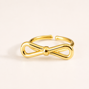 The Gabby Gold Bourgeoisie Bow Ring - Adjustable