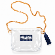 OKC Thunder Clear Bag with Exclusive Gingham Patch w/ Gold Chain - PREORDER SHIPS APPROX 10/23 (Copy)