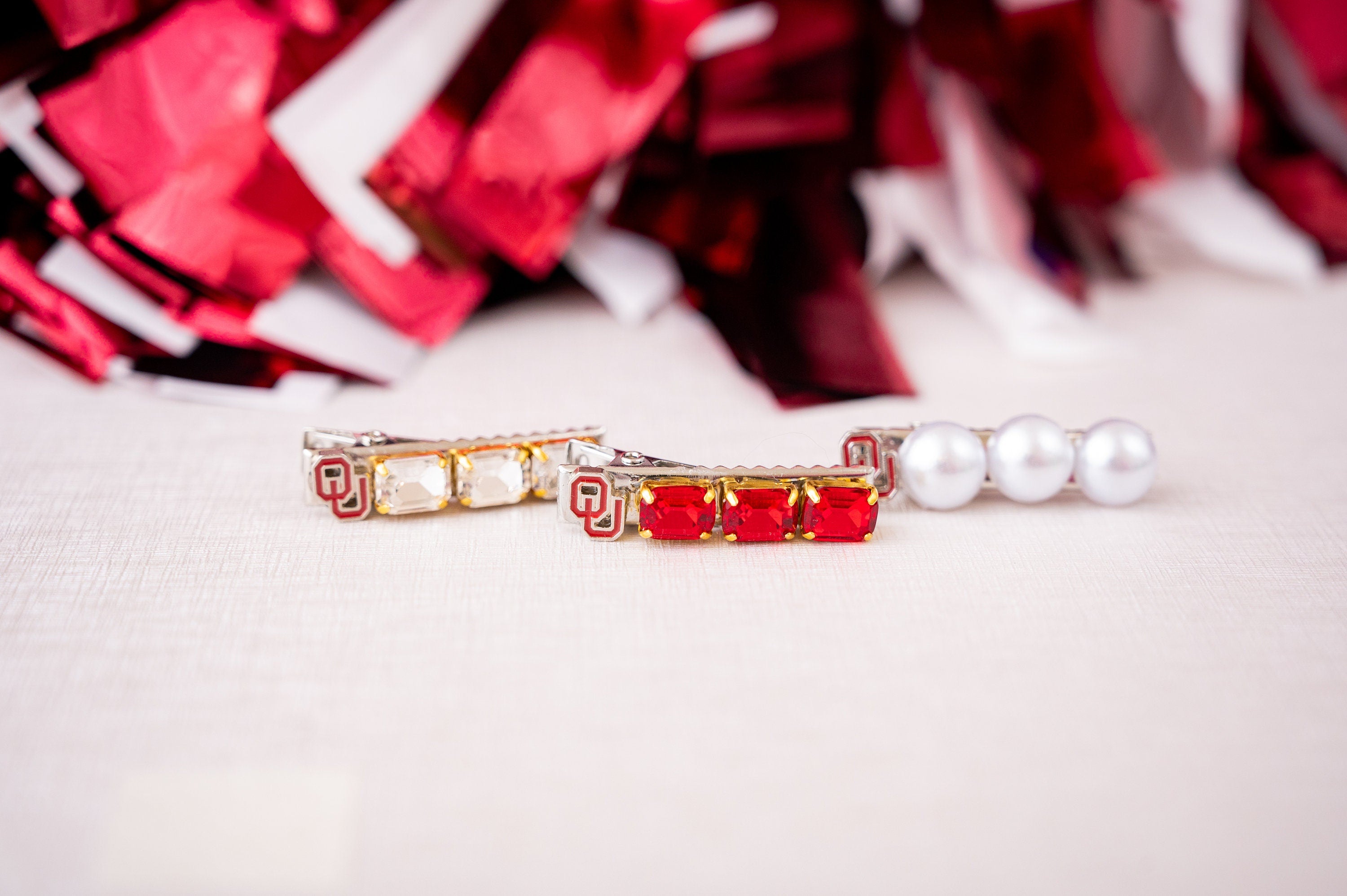 OU - University of Oklahoma - Boomer Sooner- Collegiate Hair Clip