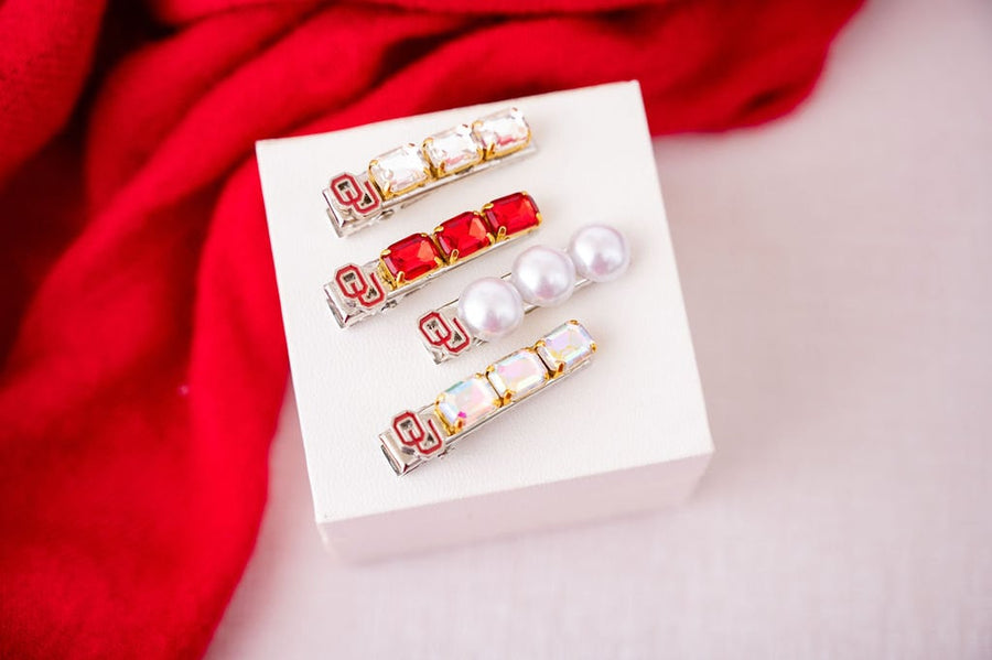 OU - University of Oklahoma - Boomer Sooner- Collegiate Hair Clip