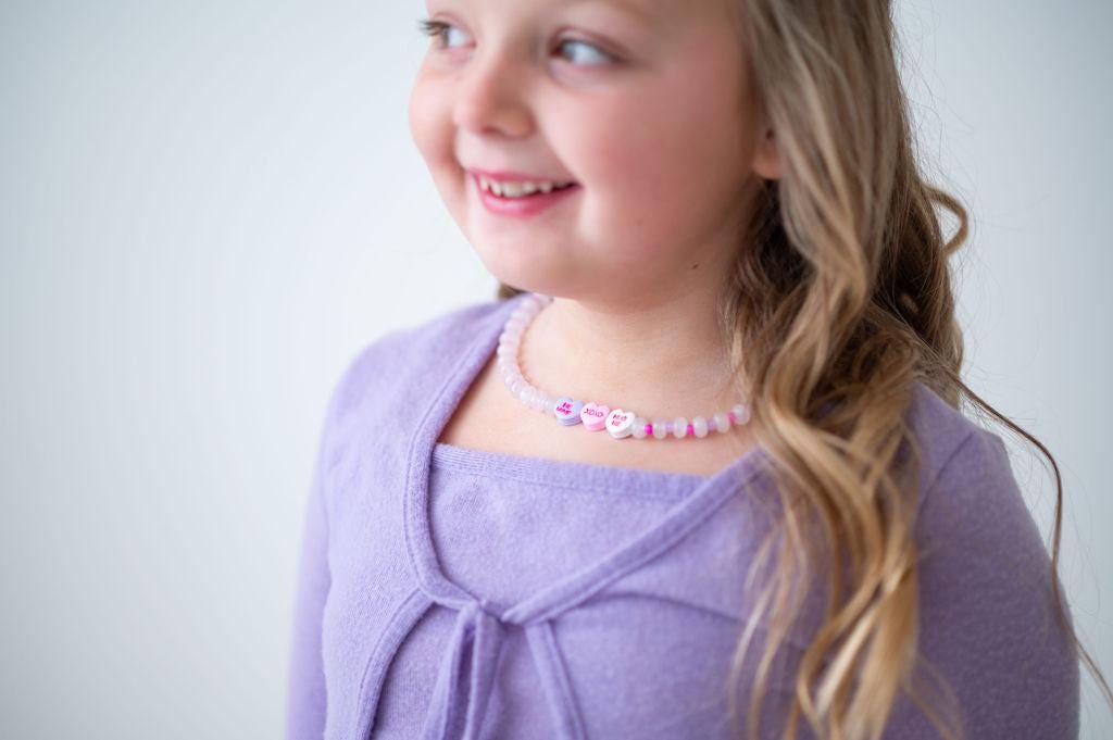 The Sweethearts Valentines Candy Shell Pearl Necklace