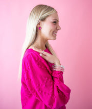 The Hopeless Romantic Blush Pink Valentines Bracelet Stack