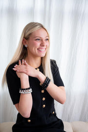 The Beverly Hills Chic Stack in Black & Gold or Silver