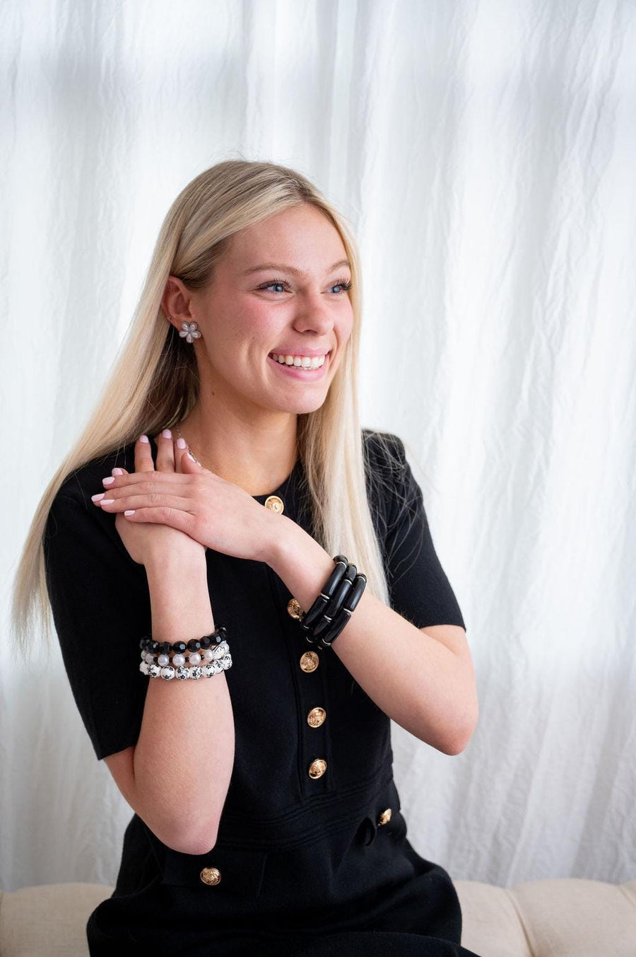 The Beverly Hills Chic Stack in Black & Gold or Silver