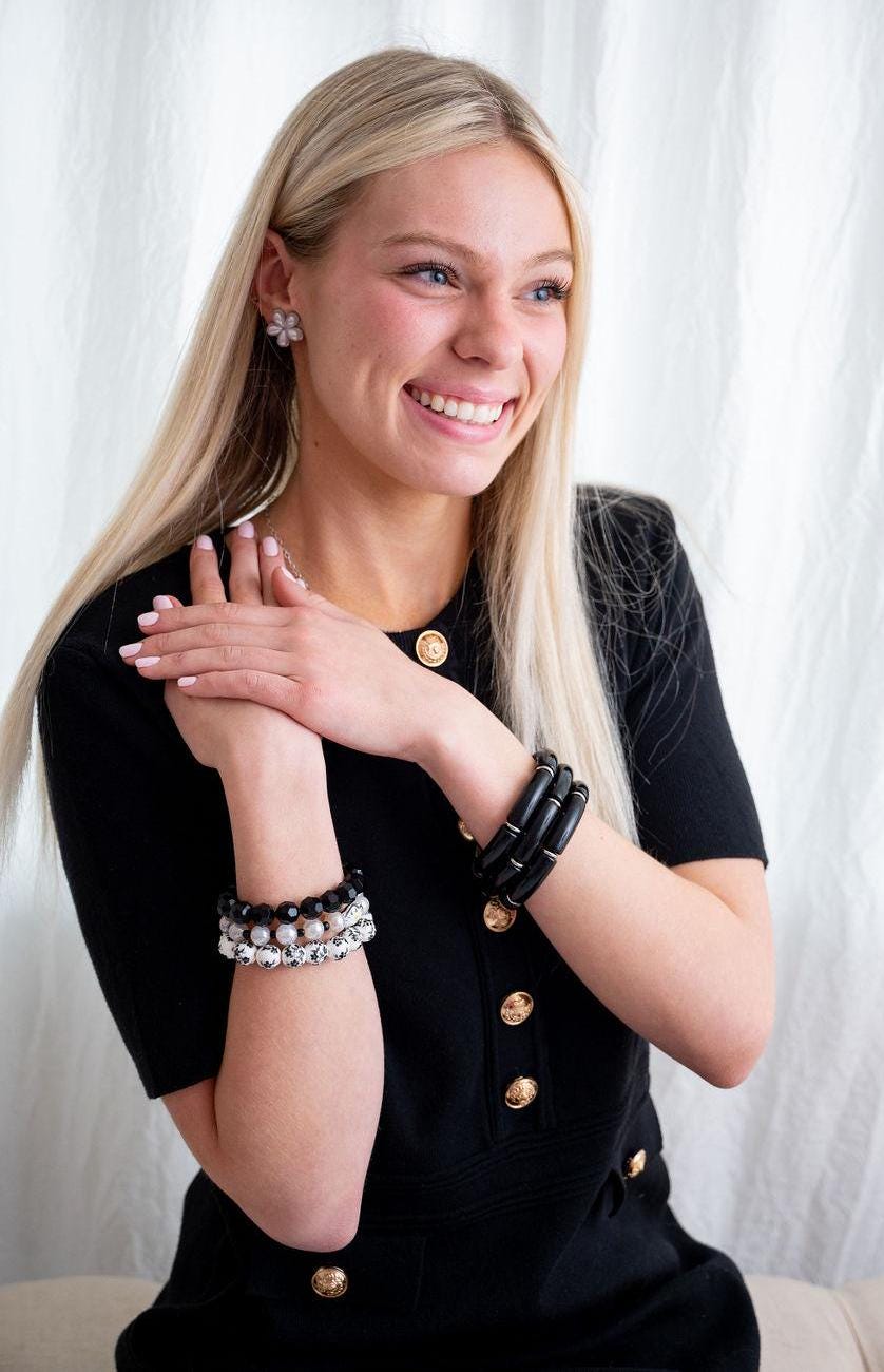 The Beverly Hills Chic Stack in Black & Gold or Silver