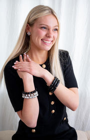 The Beverly Hills Chic Stack in Black & Gold or Silver