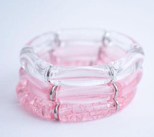 The Hopeless Romantic Blush Pink Valentines Bracelet Stack