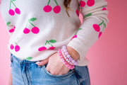 The Be Mine Valentine's Candy Conversation Stretchy Bracelet Stack