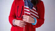 The Bomb Pop Patriotic Bracelet Stack