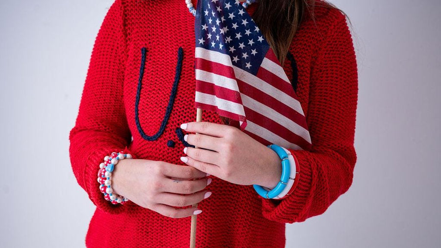 The Bomb Pop Patriotic Bracelet Stack