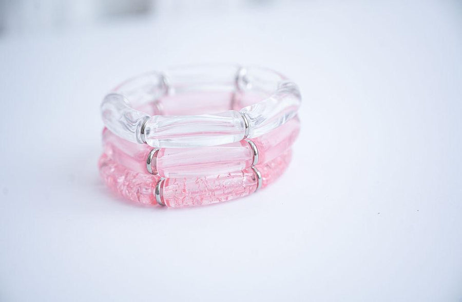The Hopeless Romantic Blush Pink Valentines Bracelet Stack