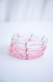The Hopeless Romantic Blush Pink Valentines Bracelet Stack