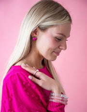 The Hopeless Romantic Blush Pink Valentines Bracelet Stack