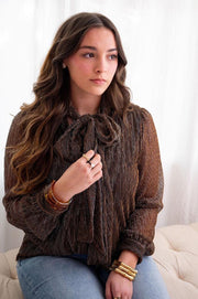 Ultimate Elevated Stretchy Stack in Let's Linger over Coffee Tortoise