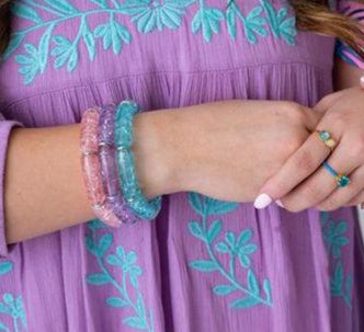The Dream Catcher Crackle Stretchy Bracelet Stack