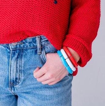 The Bomb Pop Patriotic Bracelet Stack