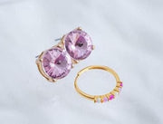 Marisol Large Statement Studs in Ballet Soft Pink / Blush