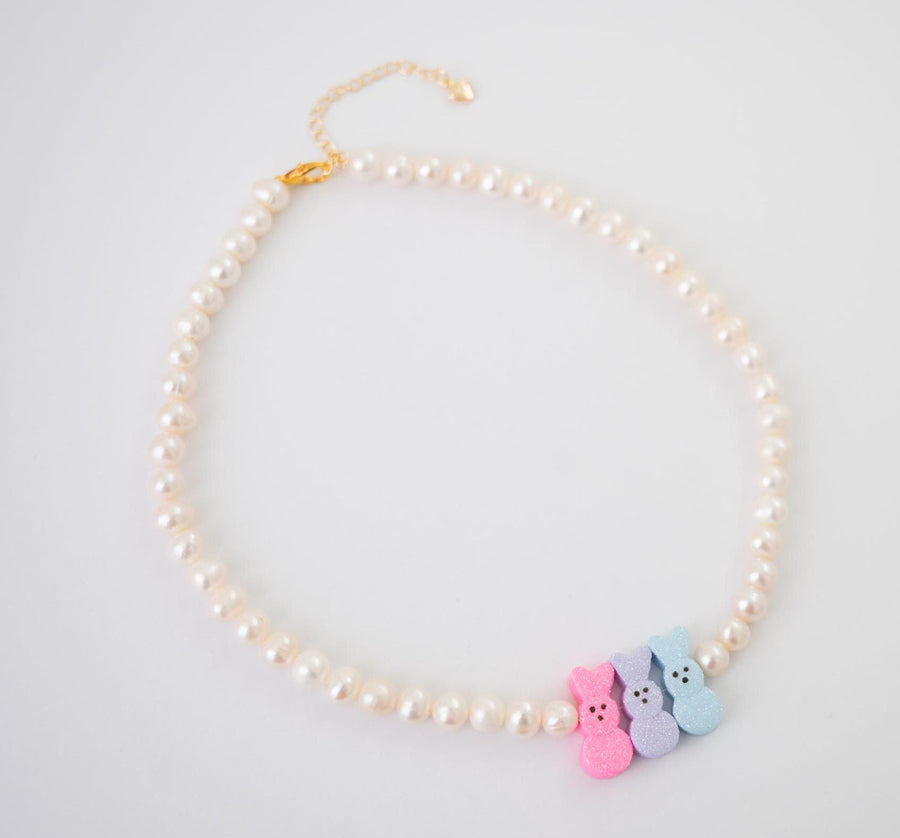 Oh for Peep's Sake Easter Authentic Freshwater Pearls Necklace