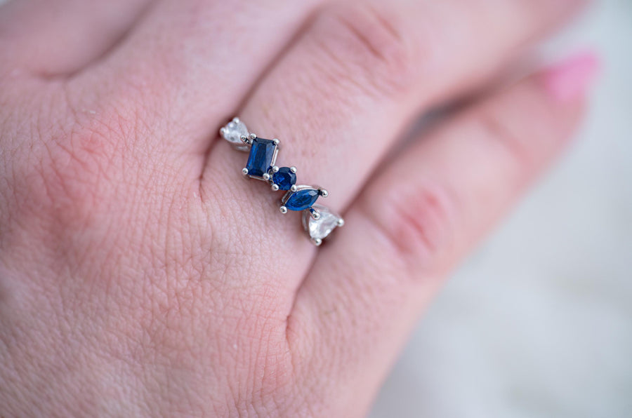 The Isla Dainty & Delicate Ring - Blue