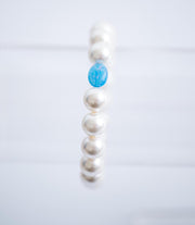 The Dancing on Dew Drops Opal & Pearl Stretchy Bracelet Stack