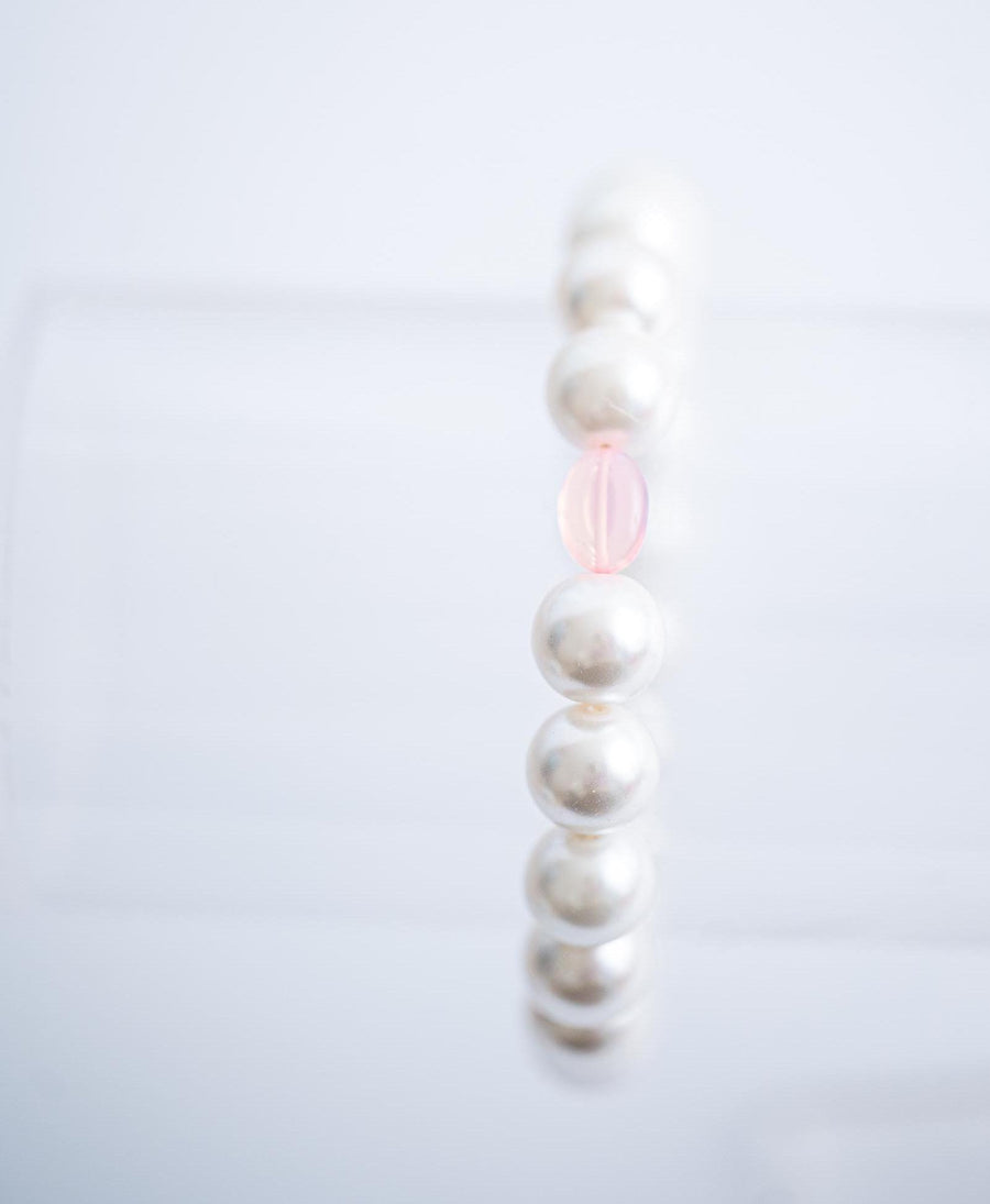 The Dancing on Dew Drops Opal & Pearl Stretchy Bracelet Stack