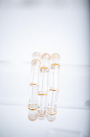 The Bridgette Bamboo Bangle - Lucite / Clear (Large)