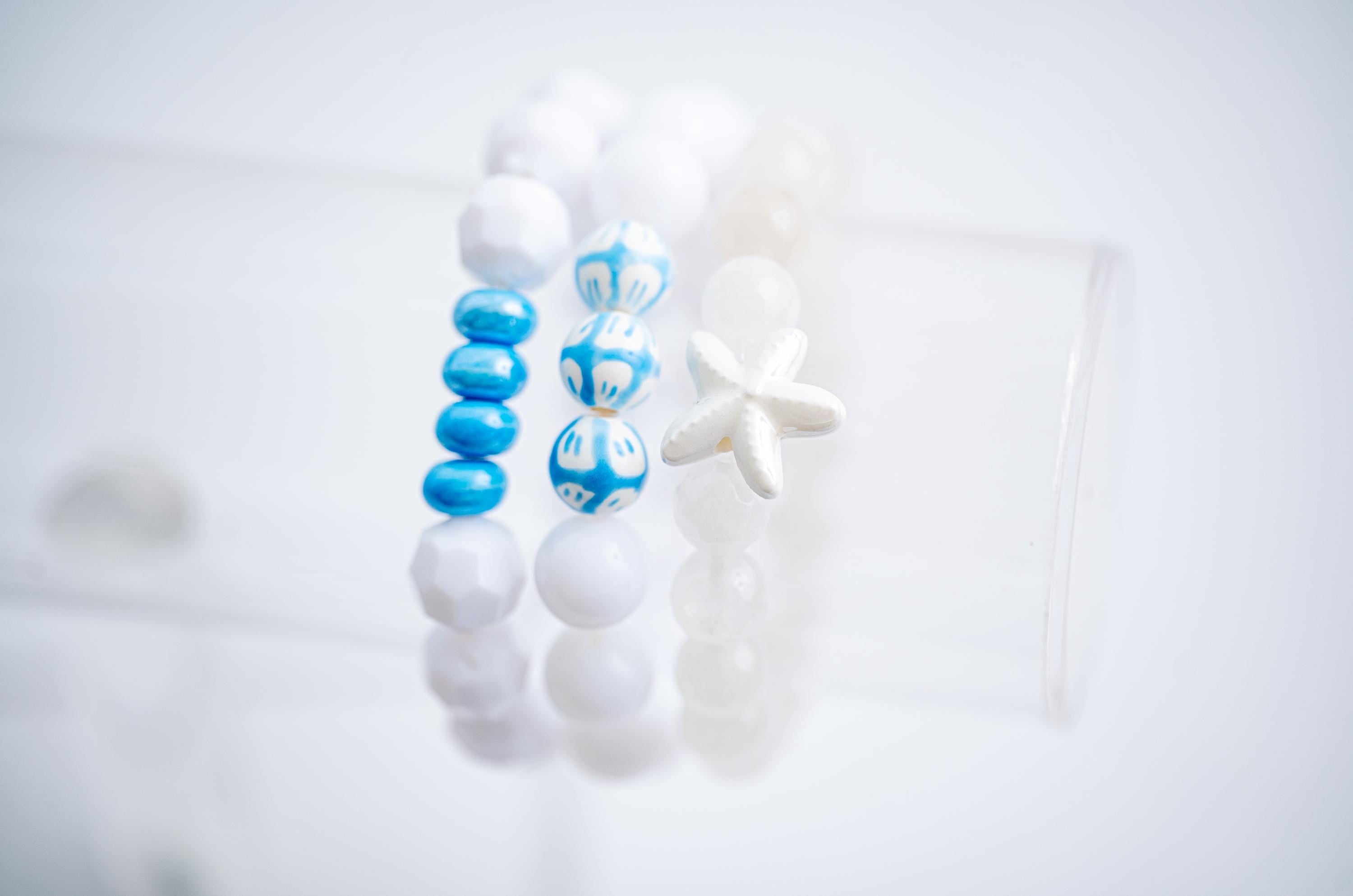 The Sailboat at Sunrise Beach Starfish Summer Stretchy Bracelet Stack
