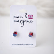 The Red White & Boom Gradient Stud Earrings