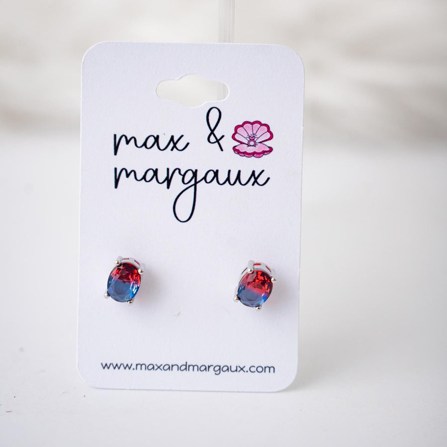 The Red White & Boom Gradient Stud Earrings
