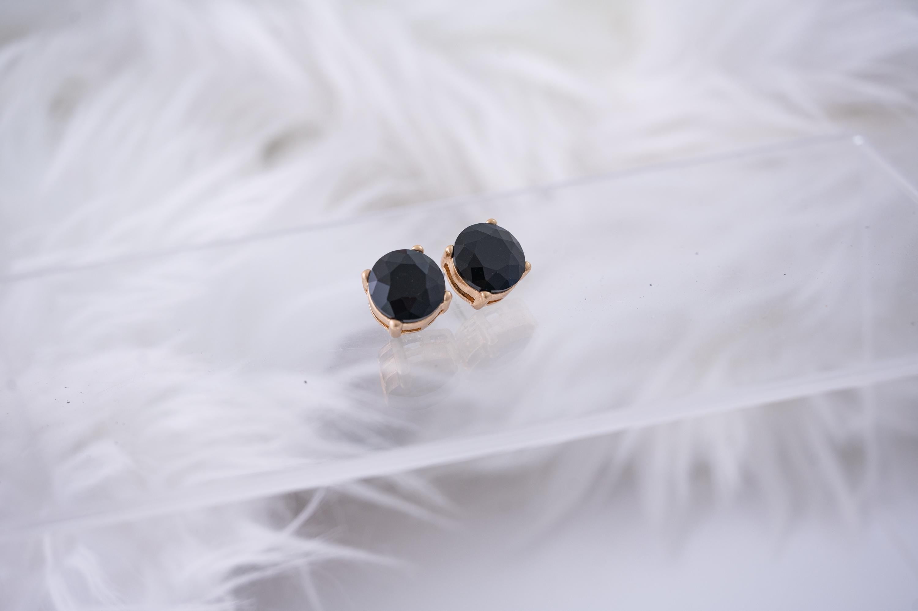 The Marisol Large Statement Stud Earrings in Black