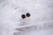 The Marisol Large Statement Stud Earrings in Black