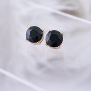The Marisol Large Statement Stud Earrings in Black