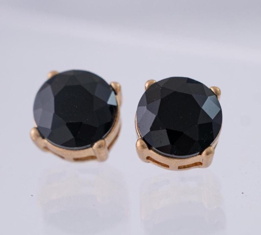 The Marisol Large Statement Stud Earrings in Black