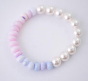 The Polite Society Gradient Lilac Stretchy Shell Pearl Bracelet