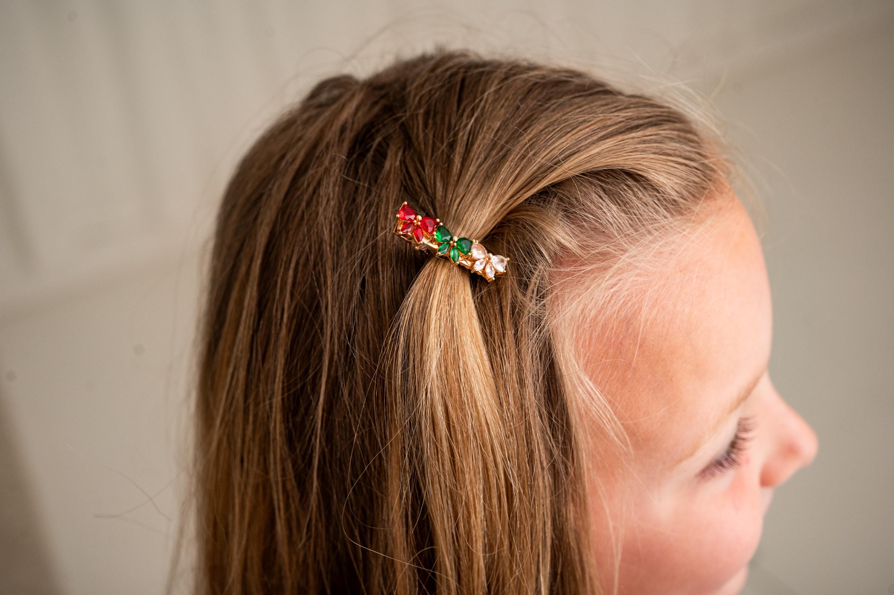 The Classic Christmas Coquette Bow Zircon Hair Clip