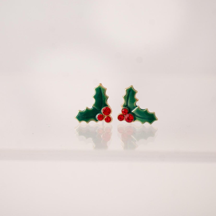 The Dainty Mistletoe Magic Christmas Holiday Earrings