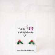 The Dainty Mistletoe Magic Christmas Holiday Earrings