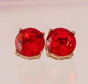 The Marisol Large Statement Stud Earrings in Boomer Sooner OU Red