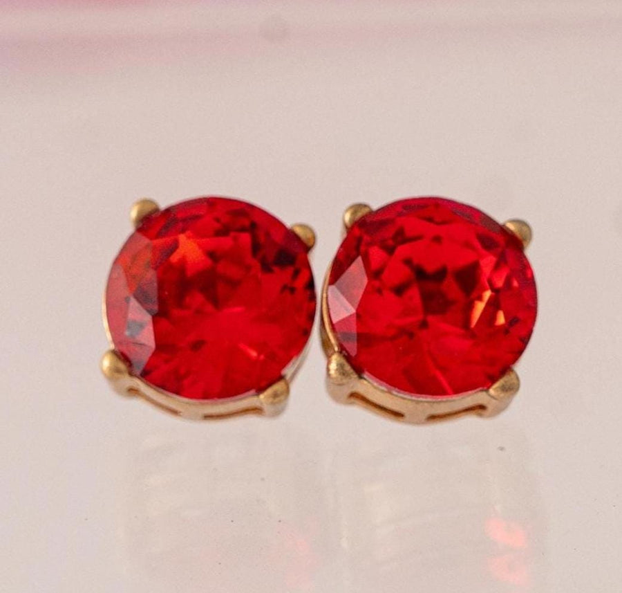The Marisol Large Statement Stud Earrings in Boomer Sooner OU Red
