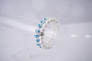 The Bed & Breakfast Shell Pearl Stretchy Bracelet with Sterling Silver Center Charm